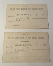 Lot 2, 1895   US 1c Postal Card Cape May City TO DIAS, NJ 825