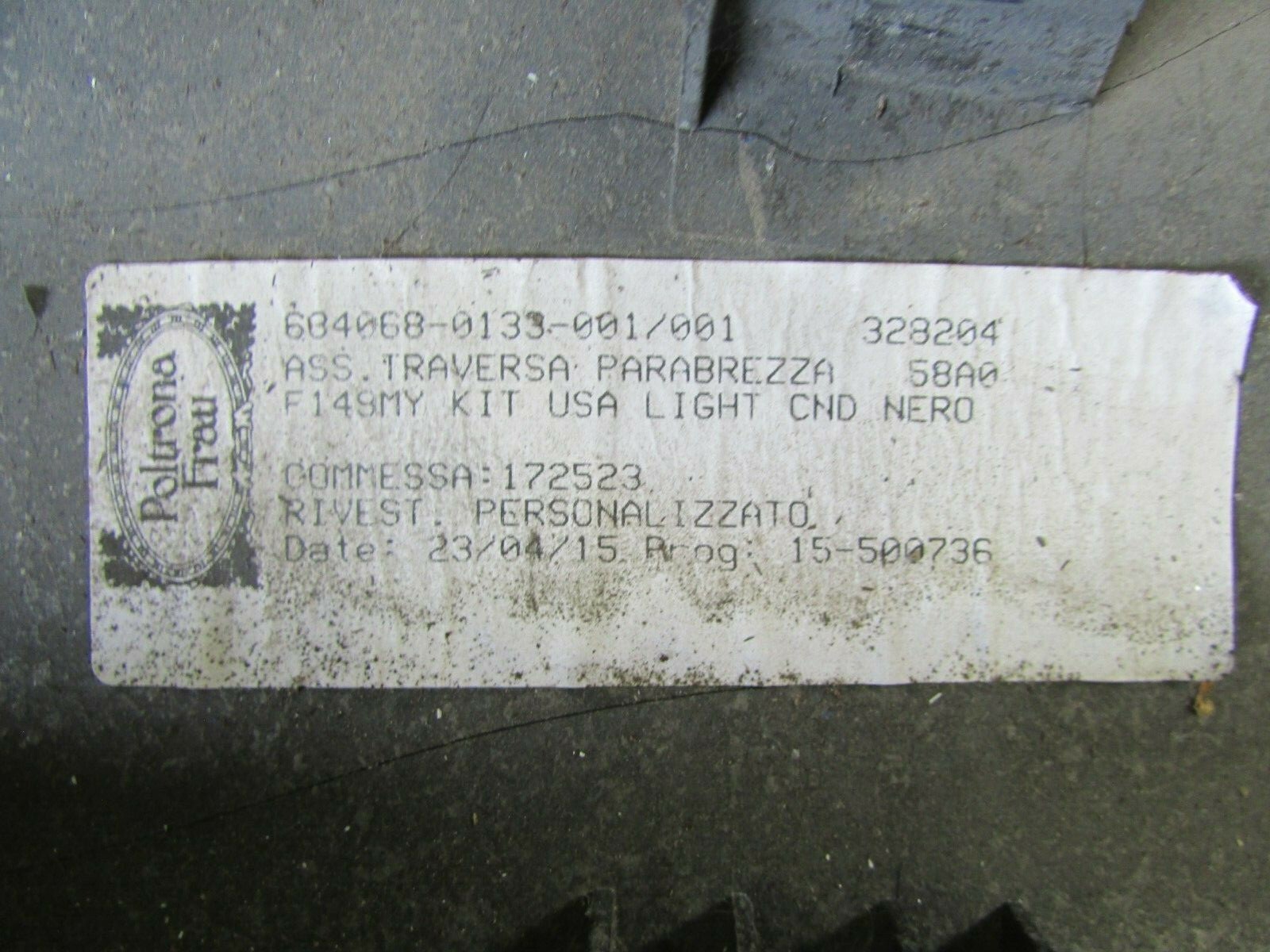 Ferrari California T, Visor Trim, Damaged, Used, P/N 86557400
