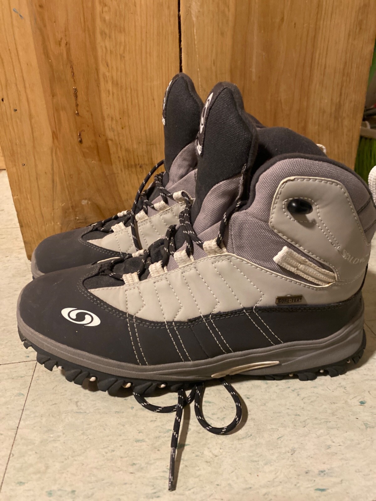 SALOMON GORE TEX stivali da trekking da donna taglia 9 1 2 suole contagrip #YS8 643001