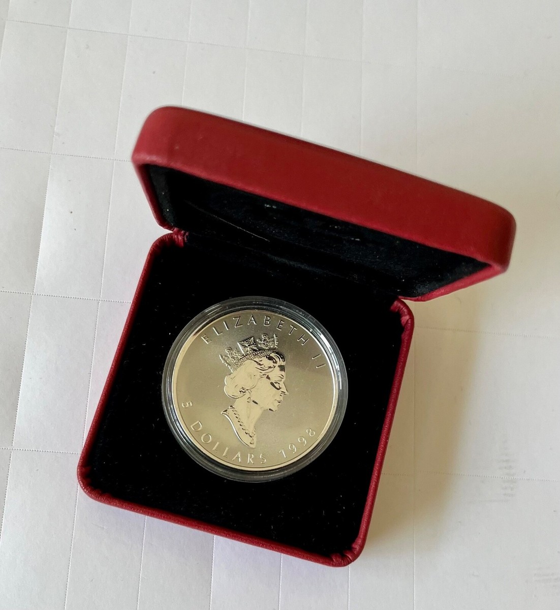 1998 Canada Maple Leaf RCM 90th Anniversary Privy 1 oz Silver Coin