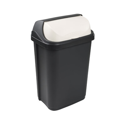 keeeper Abfallbehälter mit Rolldeckel, 25 l, Rasmus, Graphit-Grau