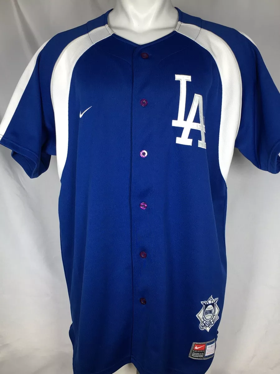 VTG RARE Los Angeles Dodgers NIKE Blue All Star Jersey Mens XL