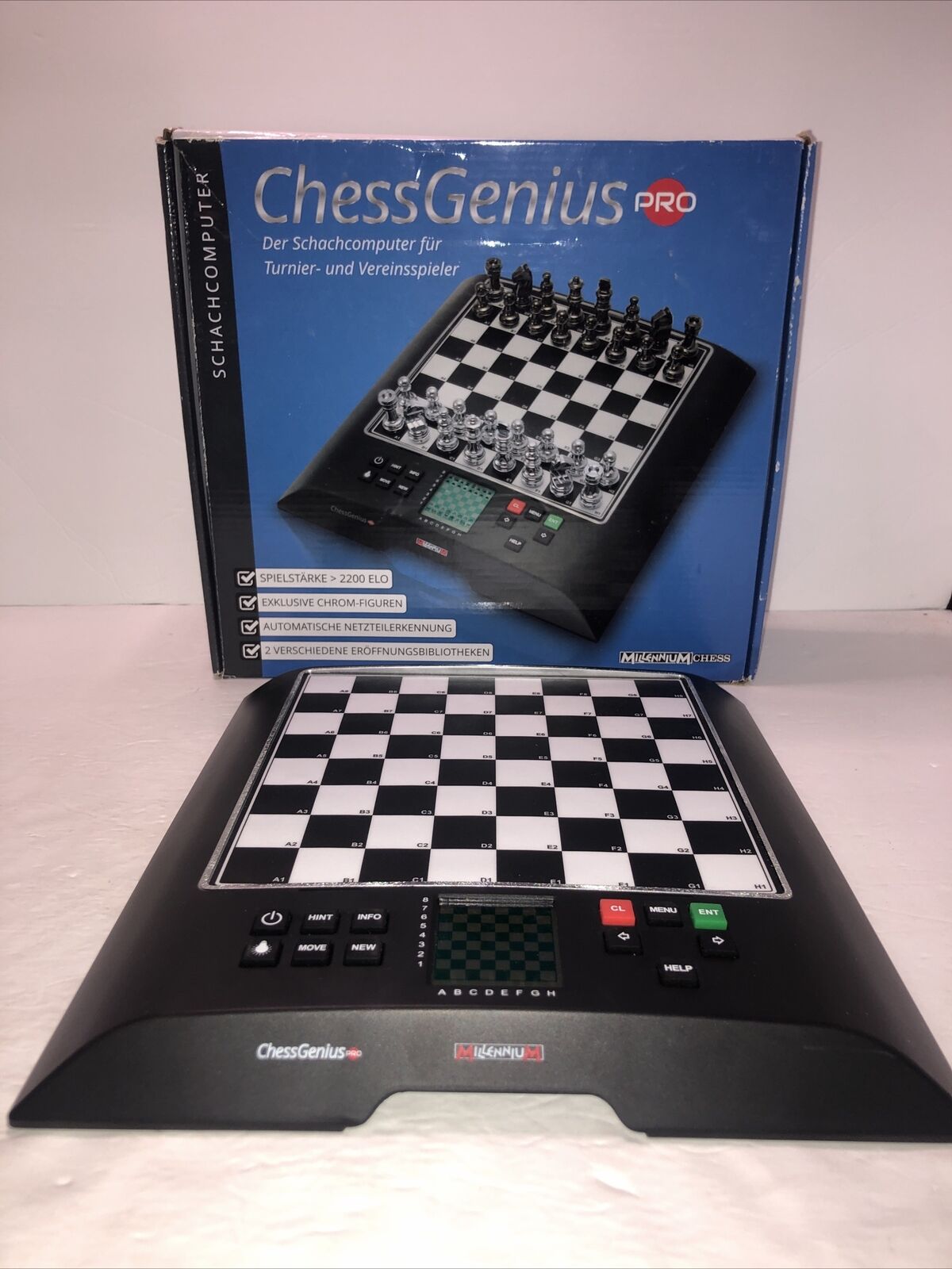  Millennium Chess Genius Pro Electronic Chess Board Set