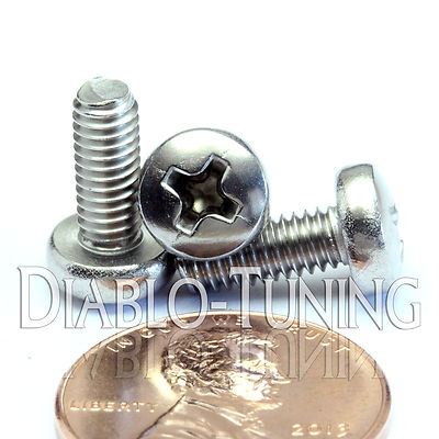 M4 x 10mm - Qty 10 - Stainless Steel Phillips Pan Head Machine Screws DIN 7985 A