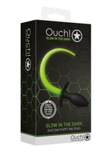 Shots Ouch Puppy Tail Plug - Glow in the Dark
