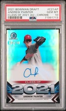 2021 Bowman Chrome Andrew Painter Class Of 2021 154/250 AUTO PSA 10 Gem Phillies
