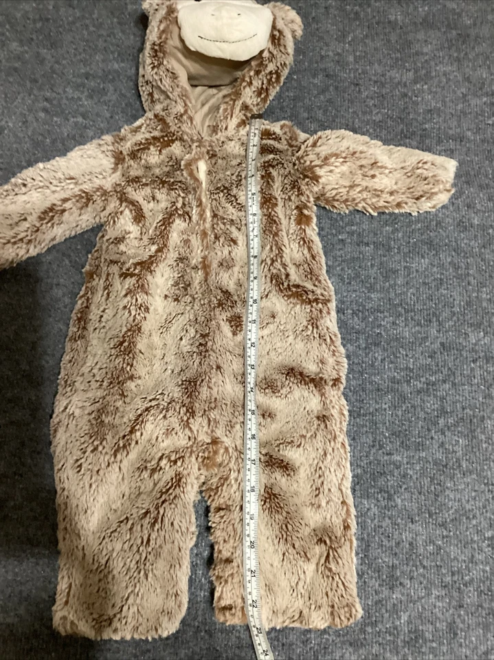 Pottery Barn Kids Monkey Costume Size 6 12 Months Snap Closure Snap Halloween - Image 4 of 4