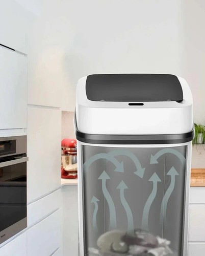 Kitchen Trash Bin 13L Bathroom Touch Trash Can In The Toilet Smart Garbage - Picture 16 of 24
