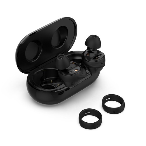 Silikon Ohrstöpsel + Kopfhörerabdeckungen für Samsung Galaxy Buds + Knospen (schwarz) - Bild 1 von 7