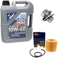 MotoröL Set 10W-40 5 Liter + ÖLfilter SH 4051 P + Schraube FüR Lexus CT Toyota