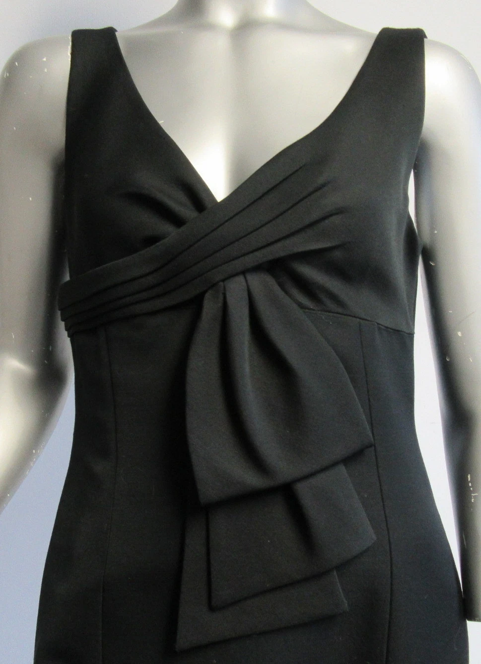 Abito crossover ROSSO VALENTINO nero vita impero mezza guaina taglia 44 us 6