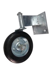 Swivel Wheel for Swinging Wood Gate. Galvanized Steel guards against rusting.