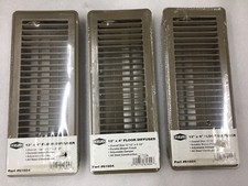 3 EZ-FLO 61604 Steel Floor Air Diffuser - Louvered Design - BROWN - 12"x4" - New