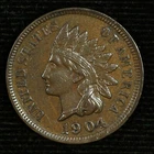 Indian Head Cent. 1904 Extra Fine. Lot # 9049-46-111