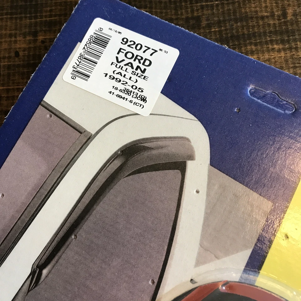 Protectores de lluvia 2 piezas ventana ventilación visera pantalla para Ford furgoneta tamaño completo 92-05 NOS Foto 2 de 4