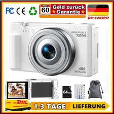 4K Digitalkamera 72MP Autofokus Kamera mit 18XZoom 270° Flip Screen für Anfänger