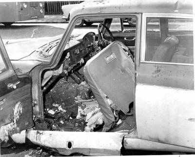 Arthur Thompson Snr Glasgow gangster His car a MG Magnette after i- Old Photo