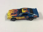 Vintage Hot Wheels 1982 Blue Yellow Chevy Camaro Z-28 Stocker with Flames