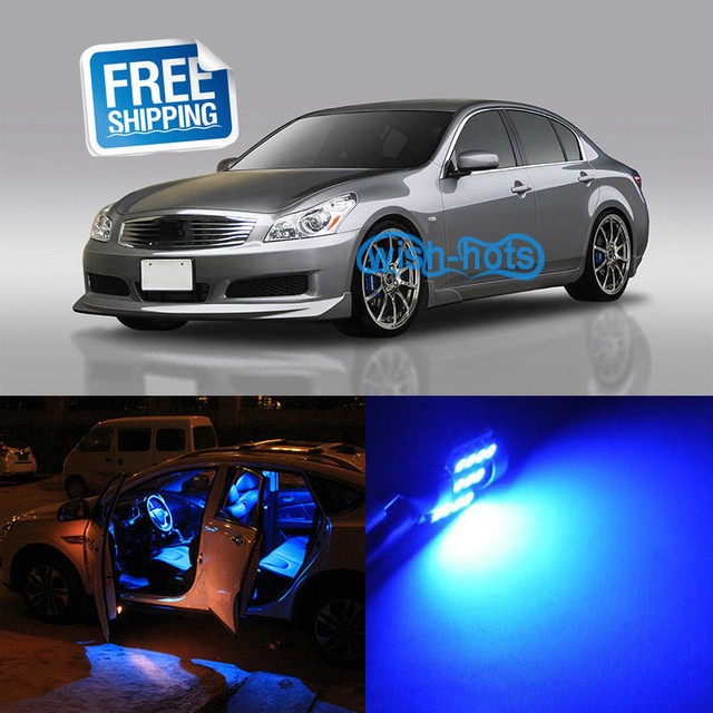 9x Blue LED Lights Interior Package for Infiniti 0708 G35 0913 G37 Sedan eBay