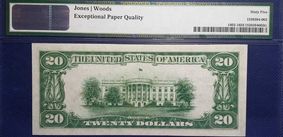 Fr#1802-1 1929 $20 First NB of Springfield Illinois Ty1 (SN:F002174A) PMG GEM65 - Image 2 of 2