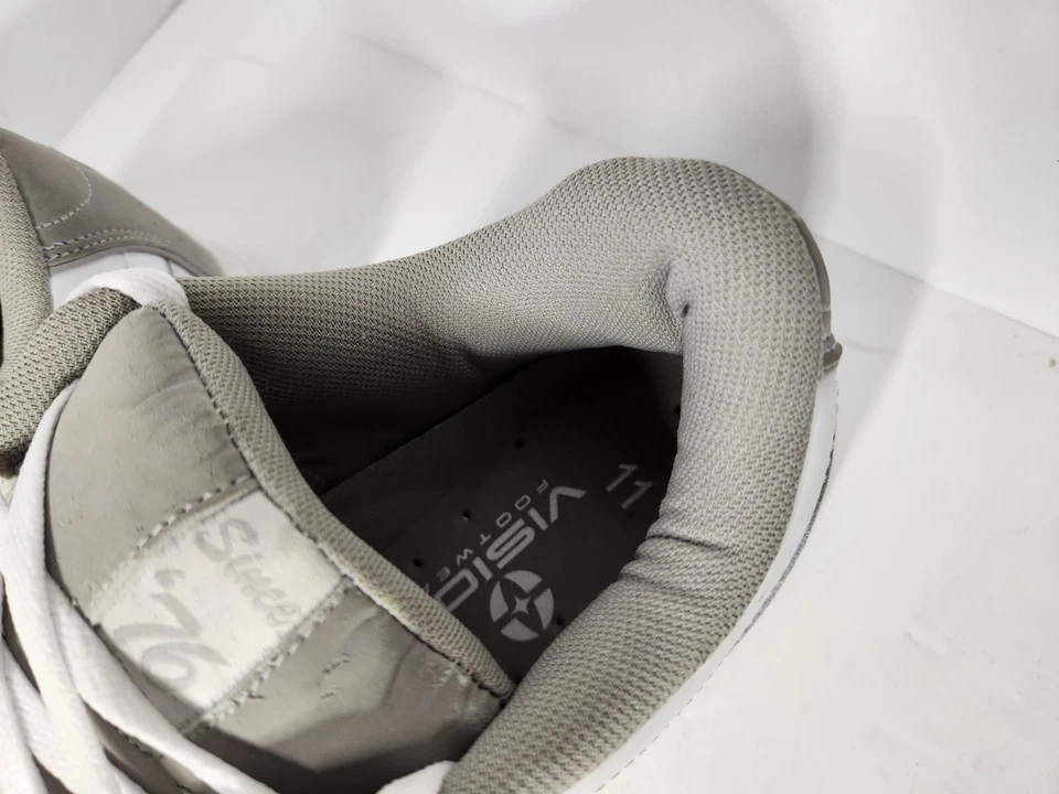 Zapatos Vintage Vision Street Wear Blanco/Gris Talla 11 Patinador Monopatín Hinchado Foto 3 de 4