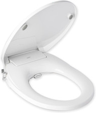 Dual Nozzle Manual Bidet Toilet Seat for round Toilets with Soft Close Seat and