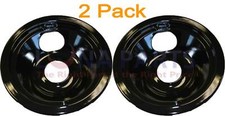2 Pack GE General Electric Stove Range 6" Black Burner Pan WB31M20 WB31M0020