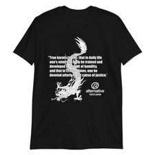 Dragon Illustration Short-Sleeve Black Unisex T-Shirt