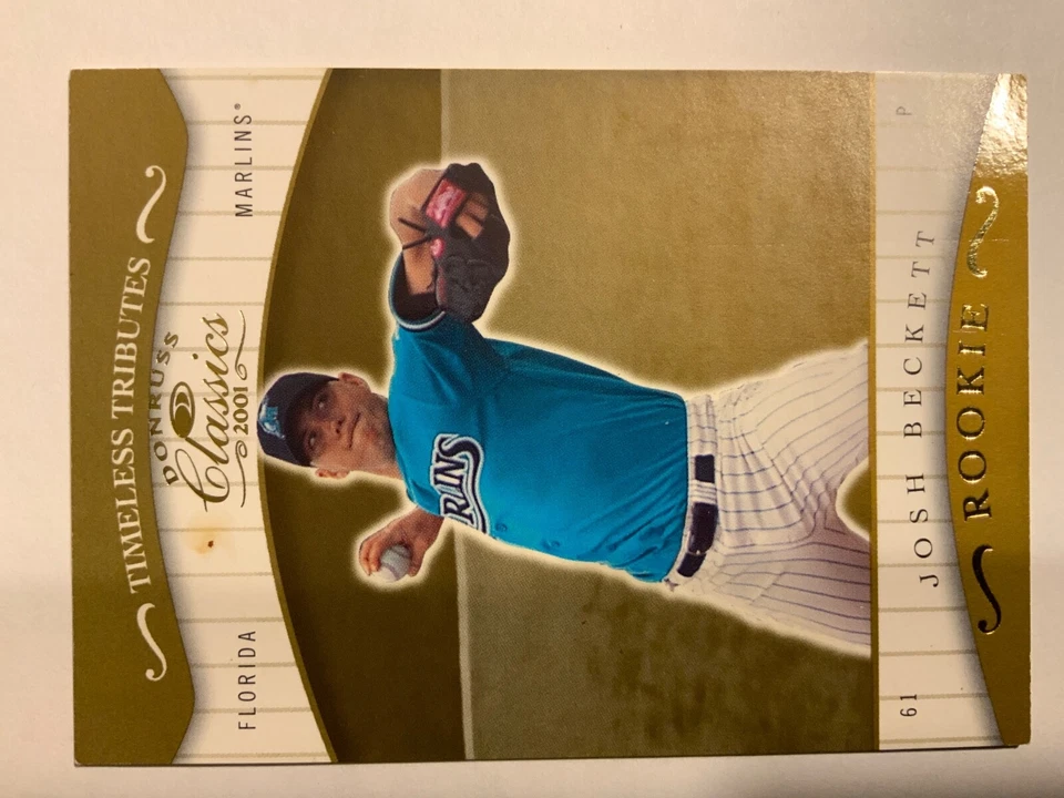 2001 Donruss Classics Timeless Tributes Josh Beckett Rookie SP /100 Card #105 - Image 3 of 4
