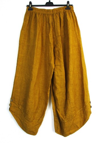LAGENLOOK100% LINEN CROPPED PANTS IN 9 COLS SIZES :Plus:1(L) Plus 2(XL)Plus3(XXL - Picture 55 of 117