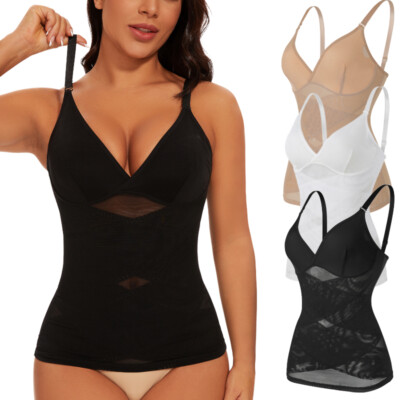 Women Belly Control Shapewear Body Shaper Compression Tank Stretch Cami Tops US