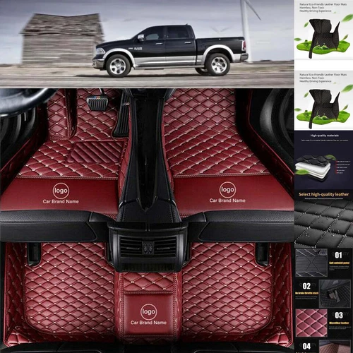 For Dodge RAM 1500 Car Floor Mats Waterproof Custom Auto Cargo Liners Carpets - Imagen 10 de 34