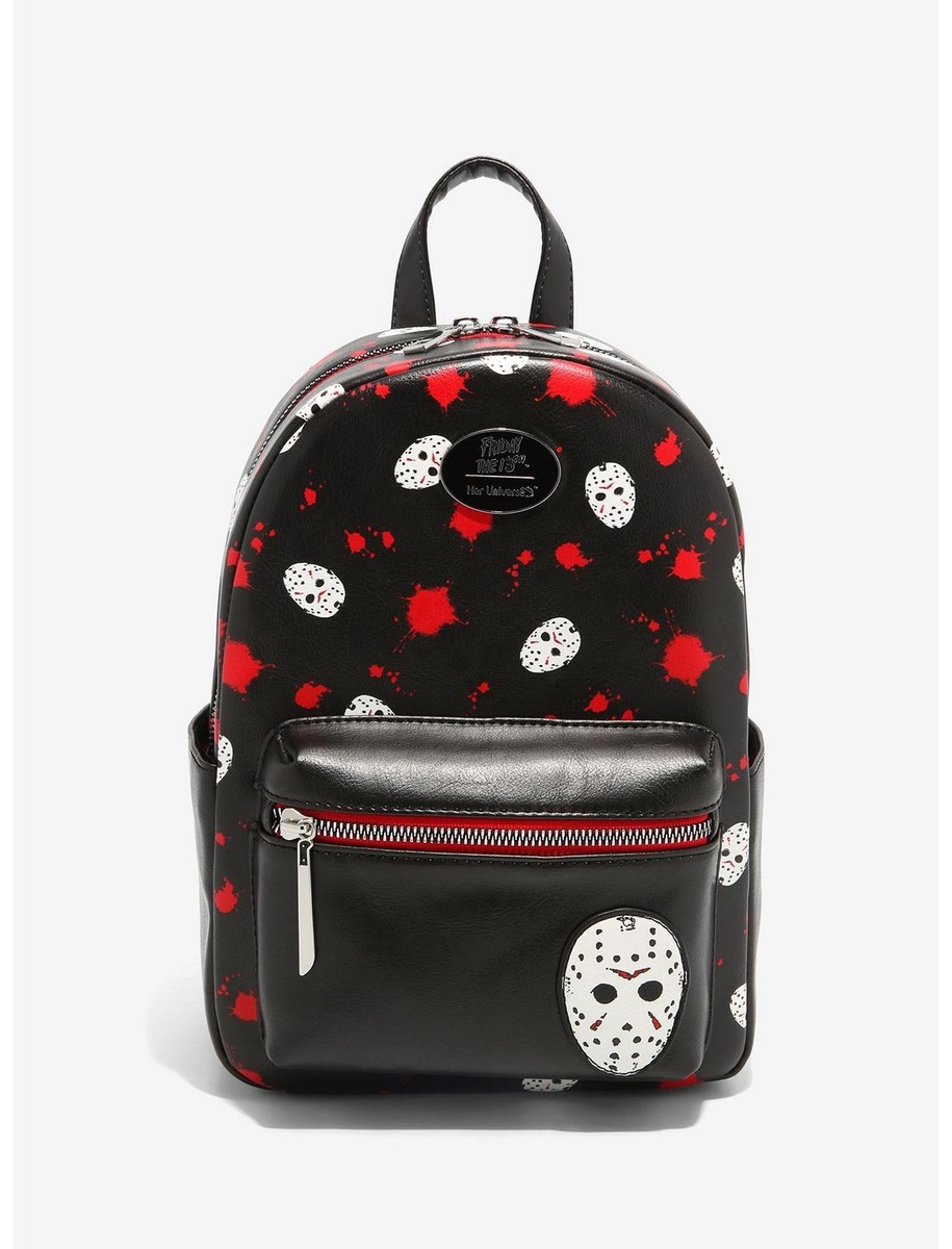 Her Universe Friday the 13th Mask and Splatter Mini Backpack! NWT! Friday The 13th Mask & Splatter Mini Backpack main image 3