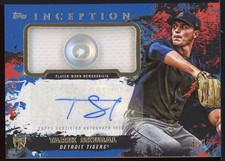 2021 Topps Inception Patch Autographs Blue Button RC #APC-TSK Tarik Skubal 6/6
