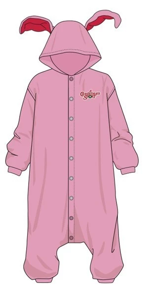 INTIMO A Christmas Story Kids' One Piece Bunny Pajama Costume Union Suit Outfit (L/XL