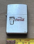 Vintage 1954 Zippo Drink Coca-Cola Coke Soda Pop Advertising Chrome Lighter