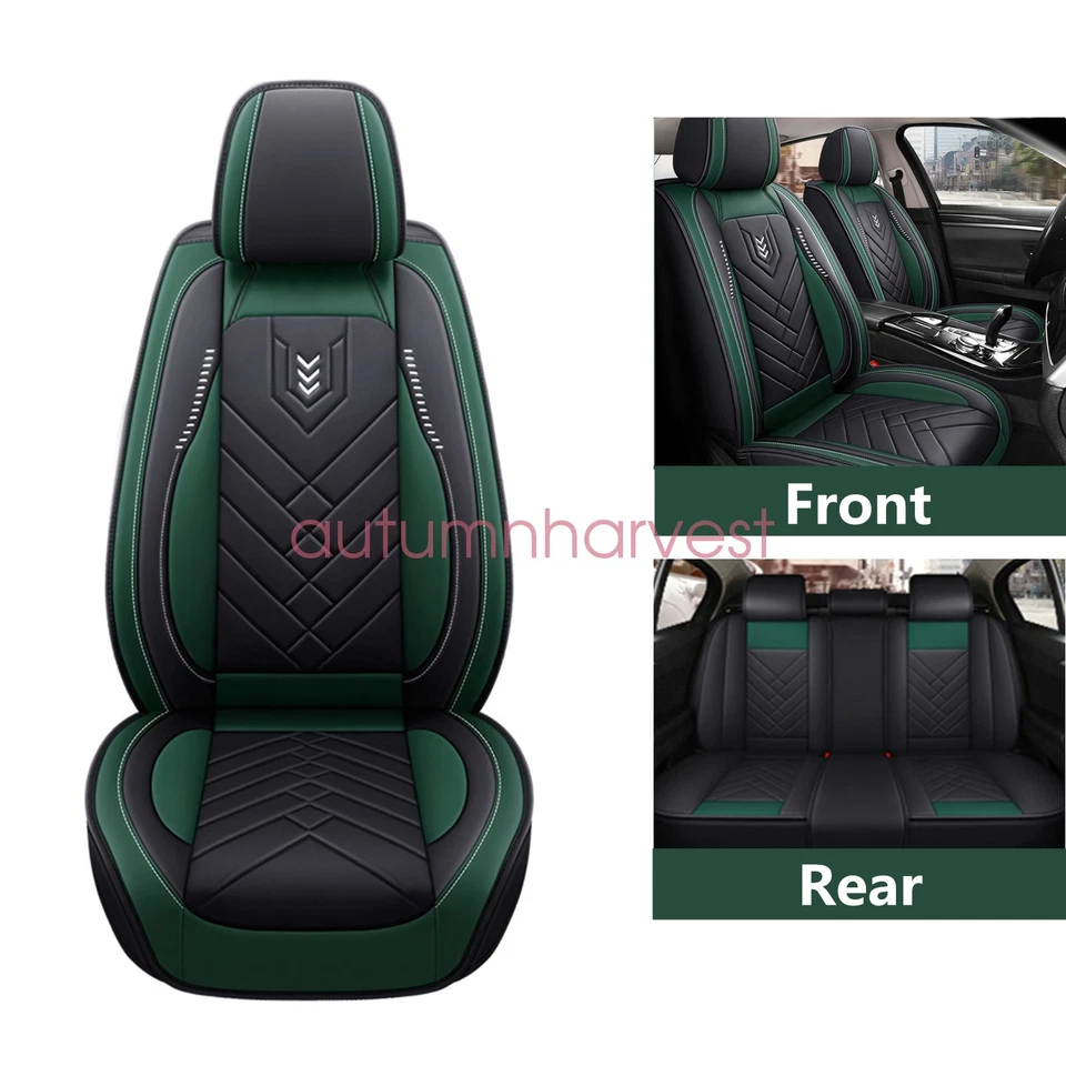 For Honda Accord Civic Pilot Passport Car Front & Rear 5-Seat Covers PU Leather Foto 4 de 4