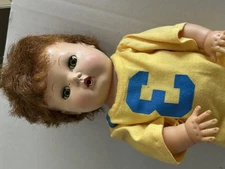 Vintage American Character Baby Doll Sleep Eyes Wig Open Mouth Hard Plastic