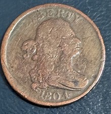 1804 half cent crosslet 4 stems