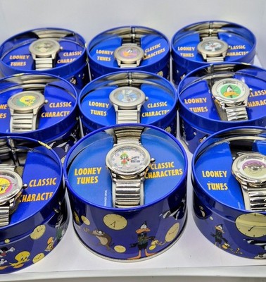 [Neu] Vintage LOONEY TUNES Lot von 10 Bridgeway Produkt Sammlerstück Charakter Uhren