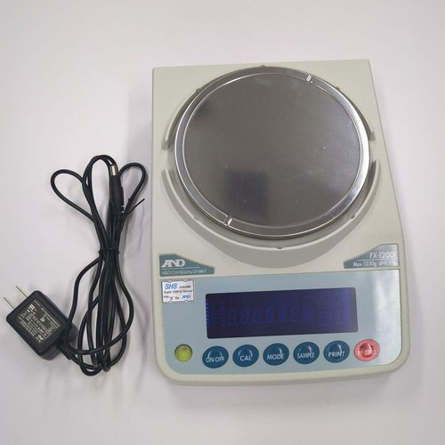 A&D FX-1200i Digital Precision Scale with Adapter Used from Japan