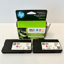 2x OEM HP 951 Magenta Printer Ink Cartridges Hewlett -NEW, OLD STOCK