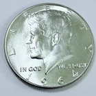 1964 Kennedy Silver Half Dollar 90% Silver GEM AU ABOUT UNCIRCULATED #7954