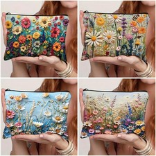 Floral Women Makeup Pouch Large Capacity Toiletries Bag High Quality Handbag
