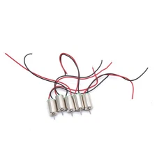 1.5V-4.5V 7500RPM Coreless Micro DC Motor 6x10mm for Airplane Model - (5 Pcs)