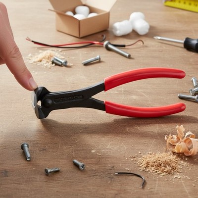 Bates 7'' Nail Puller and Cutter - High Carbon Steel with Soft Grip Handle