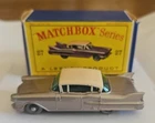 1960's Lesney Matchbox Lilac Cadillac Sedan Car in Original Box #27