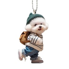 Car Hanging Decor Car Ornament Realistic Dog Shaped Car Hanging Decoration