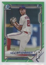 2021 Bowman Draft Chrome Green Refractor 39/99 Micah Ottenbreit #BDC-170 09l8