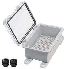 Clear Waterproof Electrical Box, 59x39x28, IP67, ABS, Project, Glands
